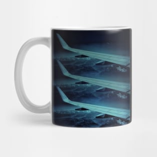 Blue Dark Sky 3 Planes Flight Mug